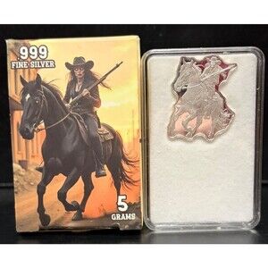 Pan Silver 5g .999 Silver Zombie Cowgirl - LTD # 983 / 3000 - Open Box